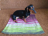 Handmade knitted wool blanket for dog, cat, dachshund, cozy warm pet wool blanket, knitted blanket for dogs or cats