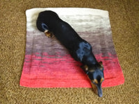 Handmade knitted wool blanket for dog, cat, dachshund, cozy warm pet wool blanket, knitted blanket for dogs or cats