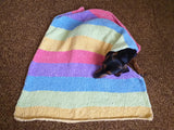 Knitted Rainbow Striped Pet Blanket, Colorful Blanket for Dog, Cat, Baby, Dachshund Blanket, Cozy pet blanket, knitted litter for dog or cat
