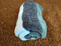 Plush Dog Blanket, Handmade Three Color Blanket for Dog Cat or Baby, Dachshund Blanket, Cozy pet blanket, knitted litter for dog or cat