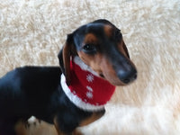 Christmas snood dog scarf, dachshund scarf, dachshund snood, dog snood scarf