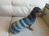 Warm coat for wiener dog, Miniature Dachshund Knitted Jumper, Dachshund clothes knitted sweater, wool sweater for dachshund or small dog dachshundknit