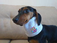 Christmas snood dog scarf, dachshund scarf, dachshund snood, dog snood scarf dachshundknit