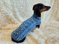 Size L Sweater for mini dachshund with arana,dachshund cloches wool sweater