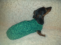 Knitted sweater with aran for mini dachshund or small dog dachshundknit