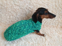 Knitted sweater with aran for mini dachshund or small dog dachshundknit