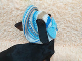 Panama hat summer for dog with bow, summer accessory for dog knitted panama