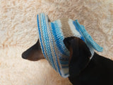 Panama hat summer for dog with bow, summer accessory for dog knitted panama