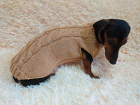 Dachshund clothes knitted sweater, knitted wool sweater for dachshund or small dog dachshundknit