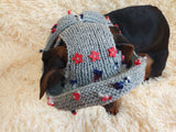 Summer hat for dog with flowers, summer hat with flowers for a dachshund or small dog