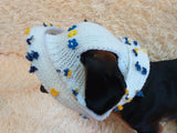 Summer hat for a dog with flowers, summer hat with flowers for a dachshund or small dog