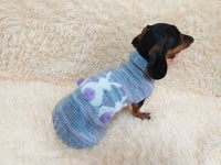 Sweater with rabbit with pompom for dog, Easter sweater with rabbit for dachshund dachshundknit