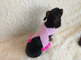 Knitted scarf for dog with pompons dachshundknit
