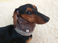 Wool scarf snood for dog, scarf snood for small dogs, snood for dachshund, scarf for dachshund dachshundknit