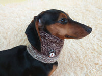 Wool scarf snood for dog, scarf snood for small dogs, snood for dachshund, scarf for dachshund dachshundknit