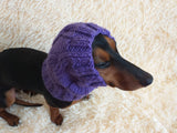 Dachshund snood handmade, scarf snood hat for dogs