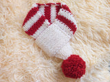 Christmas scarf for dog with pompom dachshundknit