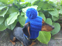 knitted check hat for dachshund or small dog dachshundknit