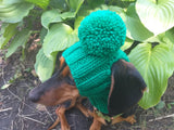 Winter Knitted Hat for Dachshund with Open Ears,Dog Hat for Photoshoot dachshundknit