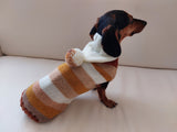 Hooded Dog Sweater, Sweater with hood for dachshund or small dog, sweatshirt knitted for dog dachshundknit