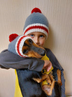 Halloween Hat Set Mom & Dog | Matching winter hat set for dog and owner, gift for mom dad and dog, puppy parents gift,set for owner and pet dachshundknit