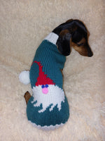 christmas santa claus outfit for dachshund sweater dachshundknit