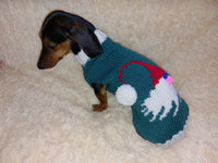 christmas santa claus outfit for dachshund sweater dachshundknit