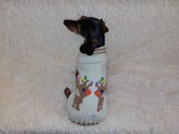 Christmas Pet Sweater with Reindeer,Dachshund Dog Christmas Outfit Clothes dachshundknit