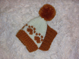 Pet paw beanies with matching owner's beanies, dachshund and me beanies, mum and pet beanie dachshundknit