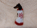 Christmas Pet Sweater with Snowflakes,Dachshund Dog Christmas Outfit Clothes dachshundknit