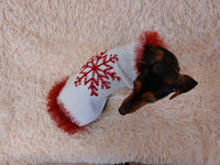 Christmas Pet Sweater with Snowflakes,Dachshund Dog Christmas Outfit Clothes dachshundknit