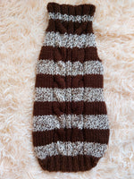 Wool warm pets striped sweater with arana ,warm clothes for mini dachshund dachshundknit