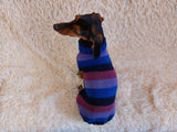 Sweater for small dog or dachshund puppy knitted angora wool handmade dachshundknit