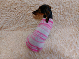 Bright sweater for a petite dachshund, Pet clothes patterned sweater,dachshund clothes sweater dachshundknit