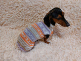 Bright sweater for a petite dachshund, Dachshund Sweater, Dog Clothes, Dog sweater, Dachshund clothes, Wiener dog clothes, Winter dog sweater dachshundknit