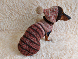 Warm wool sweatshirt for pets, hoodie for dogs dachshundknit