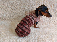 Warm wool sweatshirt for pets, hoodie for dogs dachshundknit