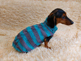 Striped dog jumper,pet clothes striped sweater dachshundknit