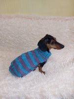 Striped dog jumper,pet clothes striped sweater dachshundknit