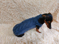 100% wool warm winter jumper sweater vest for dogs dachshundknit