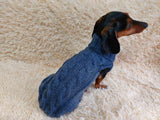 100% wool warm winter jumper sweater vest for dogs dachshundknit