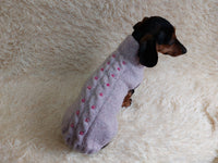 Pet clothes dog jumper with beads,holiday dog clothes,gift for pets dachshundknit