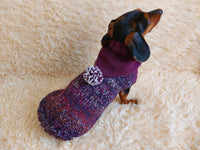 Warm wool coat for pets, sweatshirt for dogs, sweater hoodies for dachshunds dachshundknit