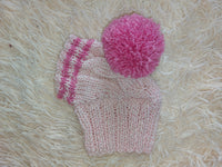 Pet clothes winter warm wool snood hat for small dogs with pompom, pet gift, dog gift dachshundknit