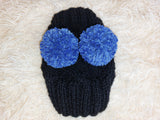 Hat winter pet wool with pompoms,clothes warm hat for dog dachshundknit