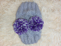 Hat winter pet wool with pompoms,clothes warm hat for dog dachshundknit