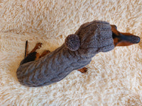 Panda knitted dog costume sweater and hat,knitted dachshund clothes sweater and hat, dachshund suit sweater and hat dachshundknit