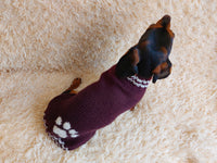 Dog clothes sweater with arana wool alpaca, jumper winter warm wool alpaca, wool winter clothes for dachshund dachshundknit