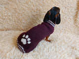 Dog clothes sweater with arana wool alpaca, jumper winter warm wool alpaca, wool winter clothes for dachshund dachshundknit