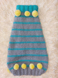 Christmas sweater with pom-poms for mini dachshund or small dog dachshundknit
